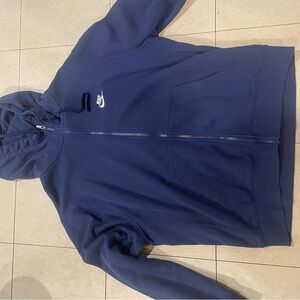 Nike Men’s Navy Blue Full-Zip Hoodie Size Large.